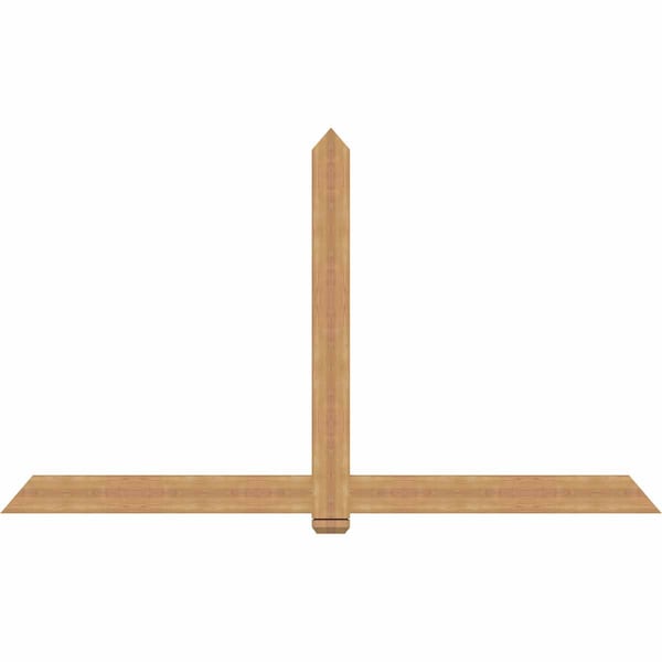 Ekena Millwork Eugene Smooth Timber Gable Bracket, Western Red Cedar, 96"W x 56"H x 1 1/2"D x 5 1/2"F, 14/12 Pitch GBW096X56X0206EUG00SWR - main